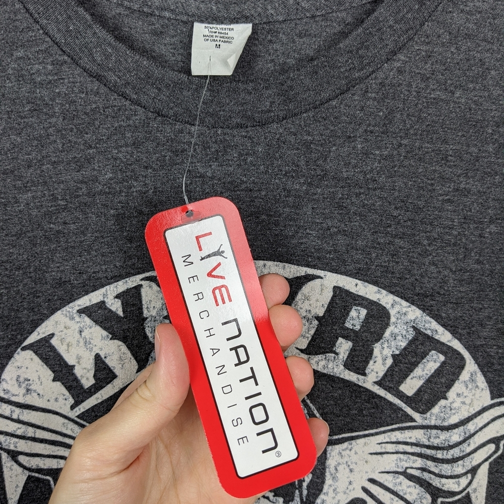 Lynyrd Skynyrd Biker Patch Gray Band T-Shirt - Picture 5 of 5